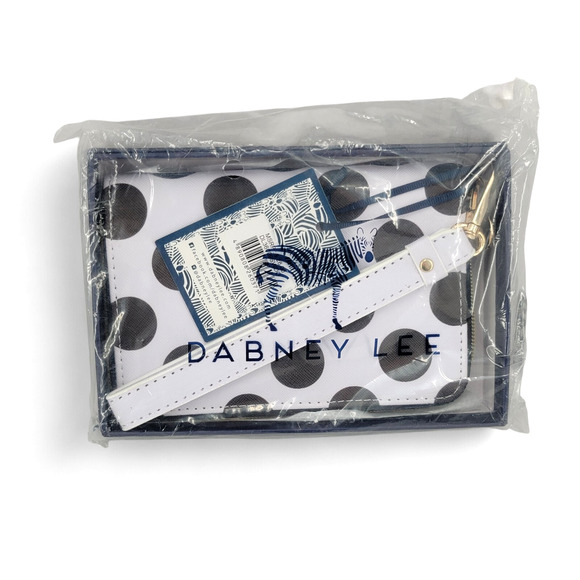 Dabney Lee Polka Dot Wallet Wristlet White Navy‎ | Preppy Chic NWT - Picture 4 of 4